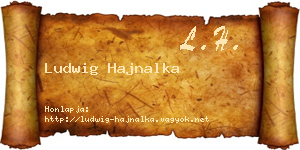 Ludwig Hajnalka névjegykártya